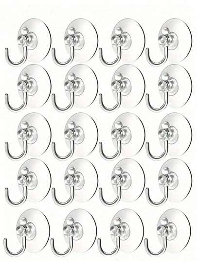 5 chiếc/1 cái (3cm/1.18in) Móc hút chân không bằng nhựa trong suốt - Cố định chắc chắn, chống thấm nước - Thích hợp cho cửa sổ, kính, vách tắm, nhà bếp, dùng để treo đồ trang trí ngày lễ.