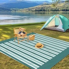 1 tấm trải biển chống thấm nước, chống cát, in họa tiết sọc, kích thước 185*235CM, nhẹ và bền, thích hợp cho bãi biển, kỳ nghỉ, du lịch, cắm trại ngoài trời, dã ngoại. - Nhiều màu - Xem 7