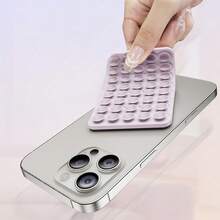 1/3pcs Thick & Sturdy Double-Sided 40-Dot Anti-Slip Sticker, Suitable For Most Phones - Durable Silicone Adhesive Stand, Can Be Stuck On Car Glass, Shower, Ideal For Video Recording & Photography, Also Applicable For Bicycle, Camping Tent, Fishing - Multicolor - View 3