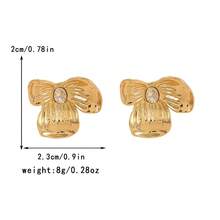 鸢尾花耳环，镶嵌锆石花瓣，时尚耳环，适合女性日常佩戴，春夏款 - 花朵 - 查看 3