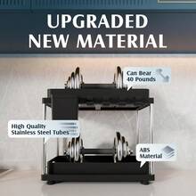 2 Pack Under Sink Organizer, 2 Tier Under Sink Organizers And Storage For Kitchen Bathroom, Height Adjustable Cabinet Organizer With Two Slide-Out Drawers - Black - View 7