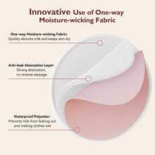 Reusable Nursing Pads Washable Breast Pads For Leaking Milk - Super Absorbent Nursing Pads Nursing Nipple Pads (Large 4.7") - Pink - View 4