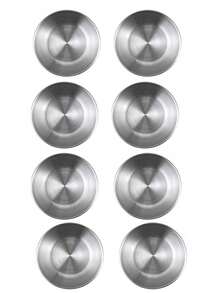 Bộ 1/4/8 đĩa đựng nước chấm bằng thép không gỉ, đĩa tròn đựng nước chấm dùng cho sushi, món khai vị, và các loại gia vị khác. - Bạc - Xem 9