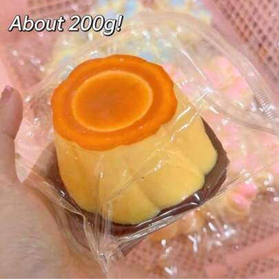 1pc Squishy Big Pudding Squeeze Sensory Toys, Silicone Squeezing, Bursting Realistic Pudding, Stress Relief Toy, Realistic Food Toy, Birthday Gift, Perfect Gift, Collectible Display