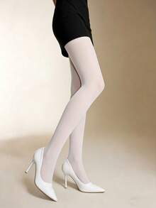 1双薄荷绿透明连裤袜，性感柔软粉彩丝袜，日常穿着 - 彩色 - 查看 2