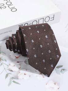 1pc Men's Fashion Cashew Pattern Tie, Casual Versatile Suitable For Daily Commute, Outing, Party Matching - Multicolor - View 13