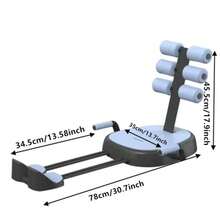 Agilithor Abdominal Bar | Auto Rebound, Lumbar Pad, Full-Body Home Trainer - Blue - View 3