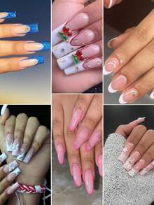 4/7张字母美甲贴纸，A-Z首字母美甲贴花，自粘英文字母美甲贴纸，适用于DIY美甲凝胶亚克力指甲 - 彩色 - 查看 5