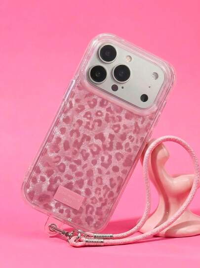 ShellaStory Y2K Cute Colorful Graffiti Leopard Print Phone Case, Compatible With IPhone 17 Pro Max, 17 Pro, 17, 16 Pro Max, 16 Pro, 16, 16 Plus, 15 Pro Max, 15 Pro, 13 Pro Max, 14 Pro, 12 Pro Max, 17 Air, 14, 13, 12, 11, Korean Fashion Short Lanyard Shockproof Phone Case