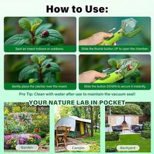 Kit portátil de recolección de insectos, incluye lupa 6X, ideal para aventuras al aire libre, manejo de plagas en el jardín y captura de mariquitas, mariposas y libélulas en entornos verdes - A - Ver 7
