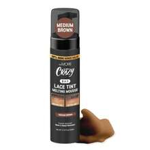 The MORE 3 In 1 Lace Tint Mousse, 6.76 Fl Oz, Medium Brown | Concealer For Lace Wigs, Hair Wigs, Toupees And Hair Pieces, Colored Edge Tamer - ColorC - 查看 1
