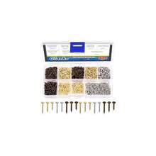 1600Pcs Small Tiny Nails Kit Wooden Screw Nail Gold Silver Bronze 1x6mm, 1x8mm 1x10mm Mini Nails For DIY Hardware Accessories Fixed Installation - Gold, Sliver, Bronze - View 1
