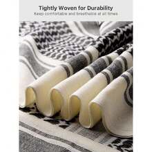 - Military Shemagh Tactical Desert Keffiyeh Scarf For Head And Neck, Arabic Scarf With Tassel 43 X 43 Inches, 43370233 - 薑色 - 查看 2