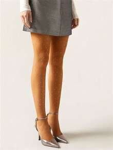 新款性感水钻渔网连裤袜，薄款镂空情趣丝袜，女士款 - 彩色 - 查看 2