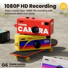 Thumb Camera 1080P FHD, 130° Wide-Angle Lens With AF Autofocus & Fill Light, Portable Mini Camera With LCD Screen Mini CCD - A - View 6