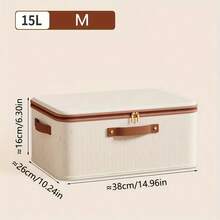 1 Hộp đựng đồ vải lanh gấp gọn dung tích lớn (Khóa kéo đôi + Tay cầm giả da) - Giỏ đựng đồ dưới gầm giường, thích hợp để đựng quần áo, ga trải giường và túi chuyển nhà. Thiết kế gấp gọn hiện đại với nắp đậy, dung tích lớn, tiết kiệm không gian trong phòng ngủ, ký túc xá và tủ quần áo. - Nhiều màu - Xem 12