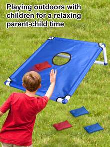 1 Set Portable Outdoor Sports Toy, Includes 1 Game Board And 6 Sandbags With 1 Throwing Board Rack. This Fun Cornhole Toss Game Set Is Perfect For Outdoor/Yard Games And Party Activities, An Ideal Beach Game Set - Multicolor - View 2