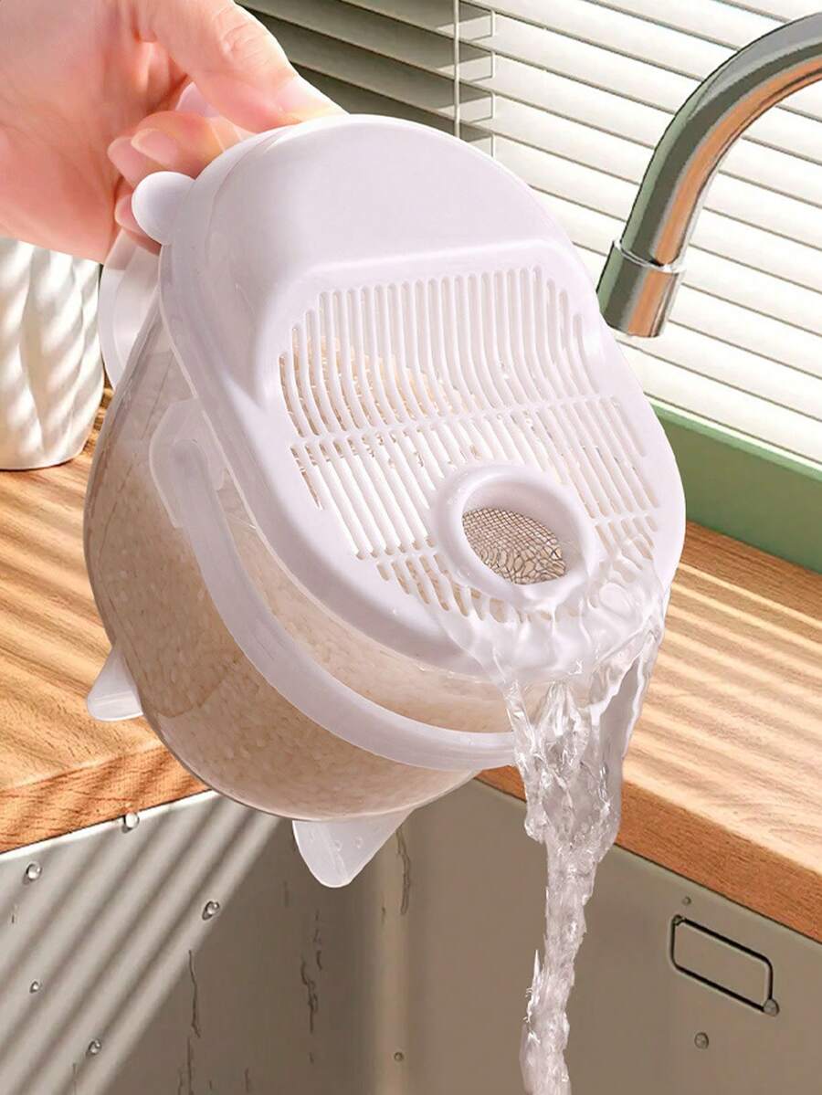 1个快速淘米器,谷物清洁过滤网,米篮,厨房工具,易于使用和清洗 - 均碼 - 查看 1