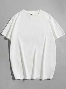 [3pcs]Men's Solid Color T-Shirt Casual Loose Round Neck Short Sleeve Plus Size Top, This Style Runs Large, Size Details Are In The Main Image, Please Check The Size Before Ordering To Avoid Fit Issues - Multicolor - View 6