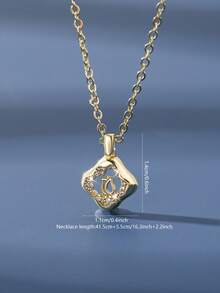 1 buah Kalung Paduan Tembaga Elegan dengan Desain Geometris Bunga Tulip & Bintang untuk Wanita - bunga tulp - View 8