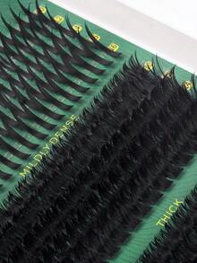 280/260pcs Cluster Eyelashes Spiky Lashes + 80D + 100D + 120D + 150D Fluffy Eyelash Extensions, Lengthening Lash Clusters, Thick Lashes, DIY Spiky Lash Grafting, Cartoon Cluster Lash Grafting, Thick Lash Clusters, Eyelash Clusters, Individual Lashes, False Eyelashes - D - View 6