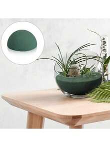1pc/5pcs Green Round Floral Foam Half Balls - Reusable, Easy To Cut Craft Foam Blocks For DIY Arrangements, Weddings, Parties, Home Decor - Suitable For Artificial Plant Seasonal Floral Foam, Ikebana Supplies, DIY Flower Bouquet Props, Weddings, Anniversaries, Home Tabletop Floral Decor - Multicolor - View 4