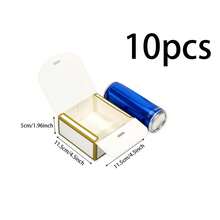 Bộ hộp quà 20/10/5/2 món, hộp quà màu trắng và đen có nắp, hộp quà cầu hôn cho phù dâu kèm ruy băng trắng, thích hợp cho đám cưới, sinh nhật, tiệc tùng, ngày Valentine và quà tặng cô dâu. - Vàng trắng - Xem 19