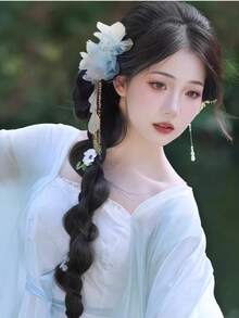 24 Inch Synthetic Hair Braid, Ancient Chinese Style Chignon Hairstyle, Suitable For Hanfu Clothing - Multicolor - View 2