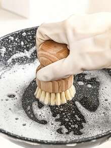 Bộ 2 cọ rửa nhà bếp bằng lông tự nhiên có chức năng thoát nước, được làm từ gỗ và xơ dừa, thích hợp để rửa chén bát và nồi niêu xoong chảo, thiết kế cổ điển. - A - Xem 9