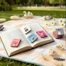 Personalized Pet Portrait Magnetic Bookmark, Animal Bookmark, Pet Memorial Bookmark, Pet Photo Page Marker, Pet Keepsake, Pet Lover Bookmark - Multicolor - View 6
