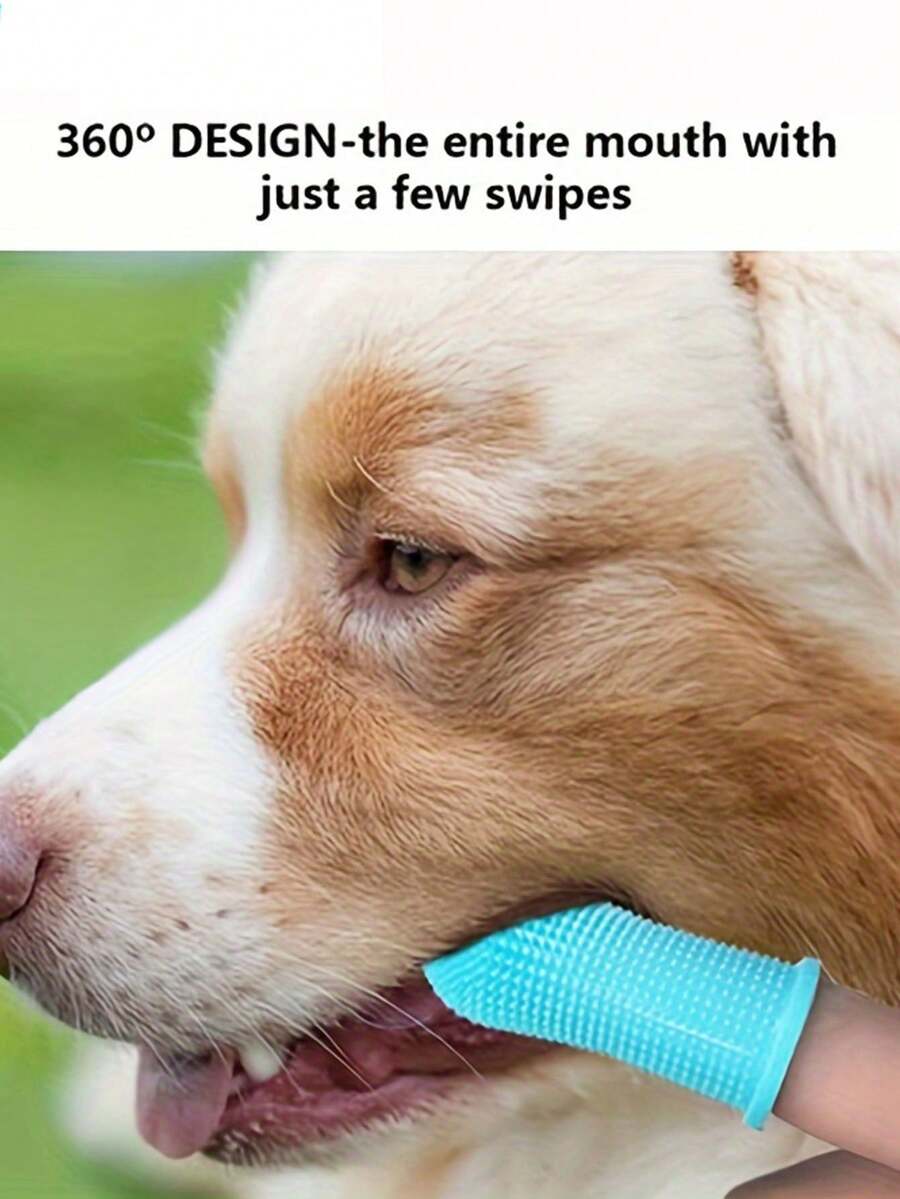 1/3支装，超柔软硅胶牙刷 - 非常适合清洁您的爱犬或爱猫的牙齿！