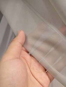 法式浪漫荷叶边薄纱窗帘,蕾丝透明窗帘,现代简约公主风蕾丝雪纺一体式窗帘,涤纶纤维窗帘,优雅法式风格,带花卉杆袋,适用于客厅、卧室、办公室、厨房、阳台装饰,生日及毕业礼物 - 彩色 - 查看 11