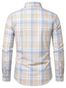 Men's Business Commute Plaid Formal Shirt - Multicolor - View 2