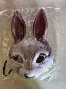 男士兔子面具，可爱3D动物兔子面具，万圣节派对服装化妆舞会道具，复活节圣诞舞会，毕业舞会，化装舞会 - 彩色 - 查看 11