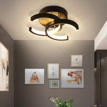 (3-In-1 Dimmable Light) Modern LED Pendant Chandelier For Hallway, Living Room, Bedroom & Kitchen | Wide Voltage 110V-220V - Negro - Ver 1