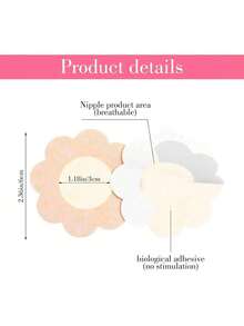 40/100 Miếng Che Núm Vú Cho Nữ, Miếng Dán Ngực Tự Dính Dùng Một Lần, Miếng Dán Núm Vú Bằng Vải Không Dệt, Miếng Che Ngực Màu Be Đen Vô Hình - Nhiều màu - Xem 7