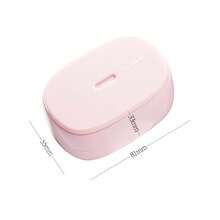 1 lược chải tóc tự làm sạch bằng đệm khí, lược uốn tóc cầm tay, nhỏ gọn và nhẹ. - hồng - Xem 5