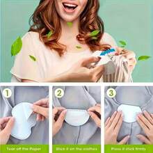10 miếng thấm mồ hôi nách dùng một lần, bền và hiệu quả, nhẹ và thoáng khí, vô hình, thoải mái và không mùi, dễ sử dụng, phù hợp cho cả nam và nữ trong mùa hè nóng bức. - Trắng - Xem 3