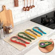 4-In-1 Household Bottle Opener, Simple Handle Design, Anti Slip Rotating Bottle Cap Opening Tool, Suitable For Bottle Caps And Can Caps, Kitchen Accessories, Essential For Home Cooking WQH2 - 查看 6
