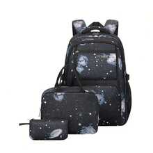 3pcs/Set (Backpack, Pencil Case, Handbag) Boys' School Bag, Durable Starry Sky Backpack, Large Capacity Fashion Bag Suitable For School, Commuting And Travel - Sets - View 7