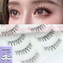 COS Full-Strip Cross-Layered Angelic Lashes – Synthetic Fiber, European-American Dramatic Style, 3 Pairs (Natural Everyday & Thai-Inspired Glam) - View 6