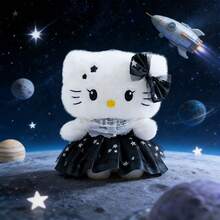 SANRIO 黑色连衣裙儿童毛绒玩具，生日礼物，纪念品，情人节礼物，适合亲子互动 - 黑色 - 查看 8