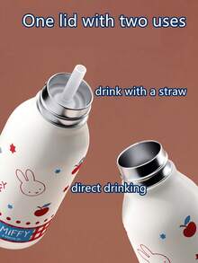 1pc MIFFY 450ML Vacuum Insulated Water Bottle, Cute Portable Stainless Steel Travel Mug, Coffee Cup For Car, Outdoor, Student - Multicolor - View 9