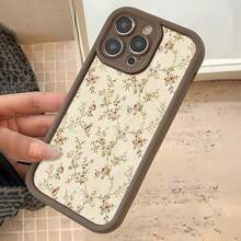 Floral pattern cream background delicate roses and vines. This stylish phone case is compatible with Samsung, Apple, VIVO, OPPO, , Transsion, ,  and Honor. Made of TPU silicone, it offers shock and drop protection and a superior feel. It's an ideal gift for family, friends, and loved ones, and a perfect choice for valentines day and Year's gift.phone case, case, 17 pro case,ipad case,phone cases, 16 case, 17 case, 15 case, 17 pro max,phone case  15, 16 plus case, 14 case,case - Marrón - Ver 6