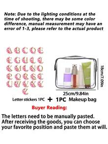 3件套 - 1个化妆包、洗漱包、收纳袋、化妆品收纳包、手提包、轻便旅行居家两用包、旅行必备品、珠宝收纳包、唇彩收纳包、指甲油收纳包、化妆品收纳包、发带和腕带 - 多色 - 查看 6