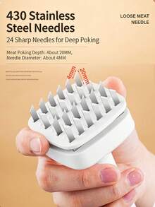 Ablandador de carne de acero inoxidable, herramienta de ablandamiento rápido para parrilla al aire libre - Ablandador de carne de acero inoxidable - Ver 8
