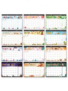1 PC 26-27 Year Desktop English Calendar, Creative And Stylish DIY Cartoon Multifunctional Wall Calendar - Multicolor - View 5