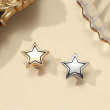 1 件/2 件新款星星胸针，复古欧美风格创意配饰，水晶装饰金属夹克别针，独特设计学校办公室配饰衬衫珠宝万圣节衣服别针有趣可爱的教师礼物万圣节配饰教师节00 服装配饰包饰圣诞节 - 彩色 - 查看 4