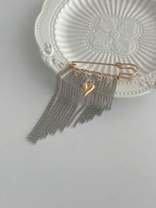 1 chiếc mặt dây chuyền hình trái tim phong cách Bohemian, dây chuyền hình học có tua rua, ghim cài áo thời trang nữ, thanh lịch tối giản, phù hợp cho trang phục hàng ngày, dự tiệc, hẹn hò, lễ hội, sinh nhật, quà tặng trang sức đa năng cho nữ. - trâm - Xem 6