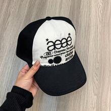 aeae レディース キャップ aeae  刺繍 コットン素材 サイズ調整可能 肌触り柔らかい カジュアル・アウトドア 百搭 通気性 - ブラック&ホワイト - チェックする 3